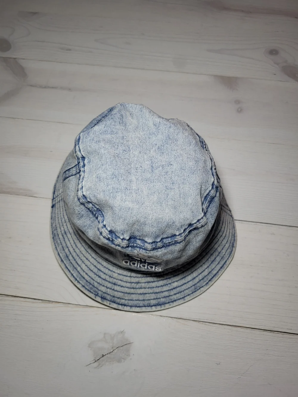 adidas Bucket Hat Light Wash Classic Cotton Denim